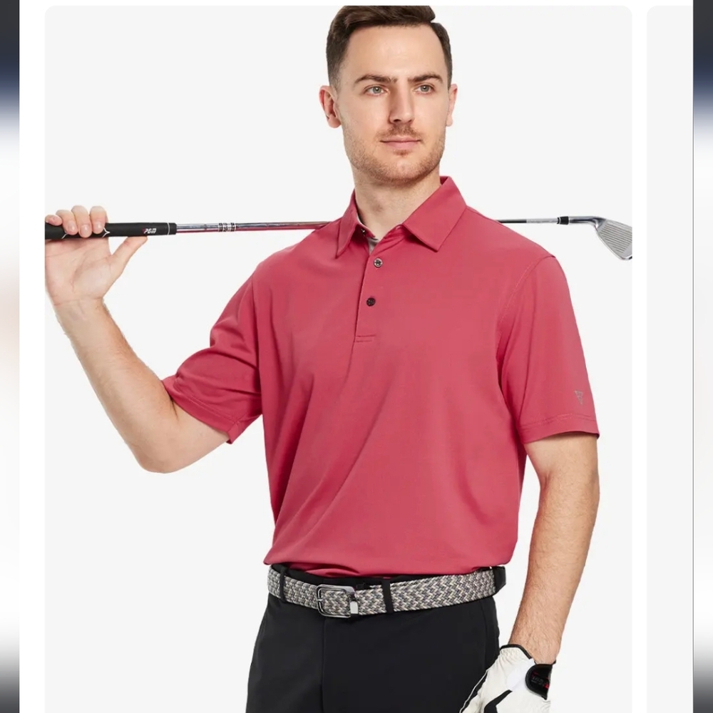 NWT Maelreg Ventilated Golf Pique Performance Polo Brick Men's Size XL